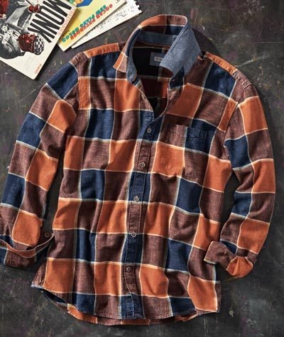 Men's Plaid Casual Versatile Long Sleeve Shirt