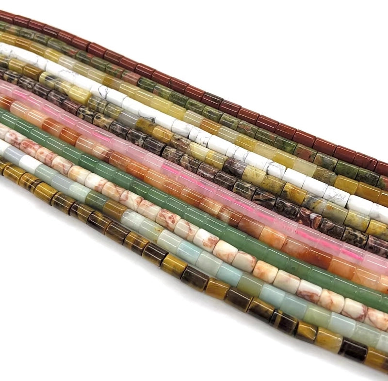 1 Set 6*8mm 1-1.5mm Natural Stone Crystal Agate Round Beads