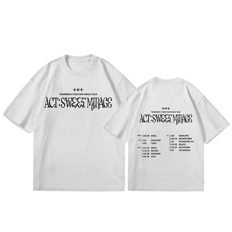 カーキ×インディゴ TXT ACT SWEET MIRAGE Tシャツ トレカ 全員