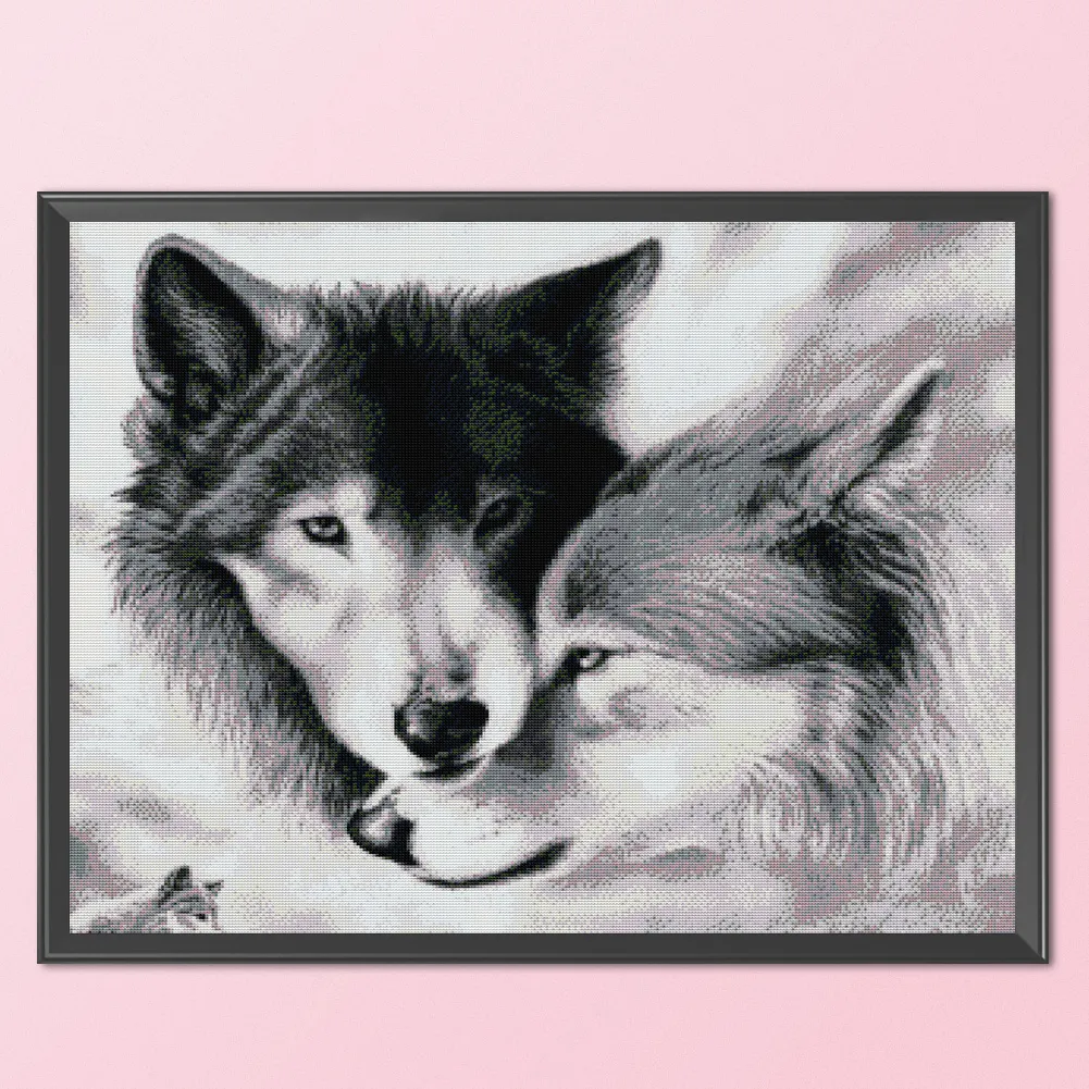 Full Printed Cross Stitch 11CT - Wolf(62*54cm)