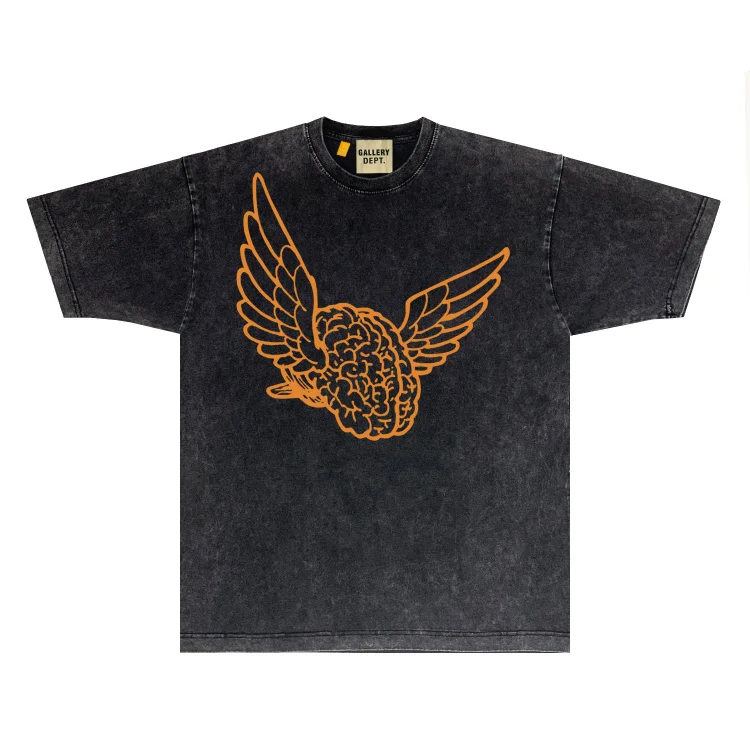 Gallery T Shirts Tee Shirt Washed and Worn Short Sleeve T-shirt Blouse