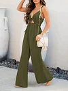 Empire Sleeveless Wide Leg Jumpsuits