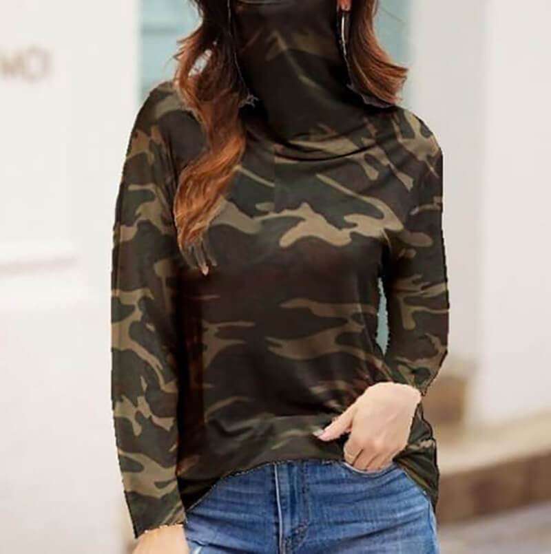 WoodyOrnament "NEVER FORGET YOUR MASK" CURVE FASHION TOP