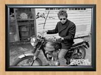 Bob Dylan Motorcycle Signed Autographed Photo Poster painting Poster Print Memorabilia A2 Size 16.5x23.4