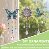 3PCS Sunflower Butterfly Humpback Bird 5D DIY Diamond Painting Wind Chimes Suncatcher Kit Double Sided Diamond Art Kits Suncatcher with Crystal Pendant for Adults DIY Summer Home Garden Decor