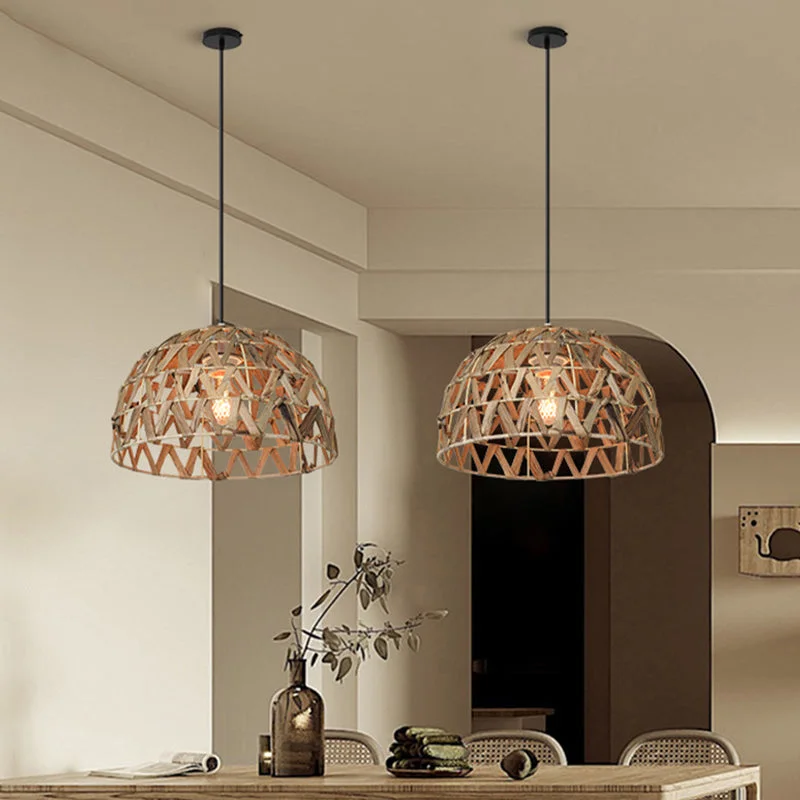 Creative Straw Coffee House Pendant Light Lampshade