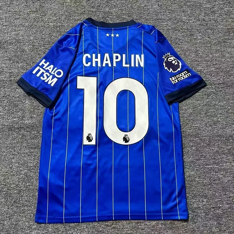 Fans 24-25 Ipswich Town Home No.10 Kit (With Premier League armband, engraved on the back: CHAPLIN+10) 