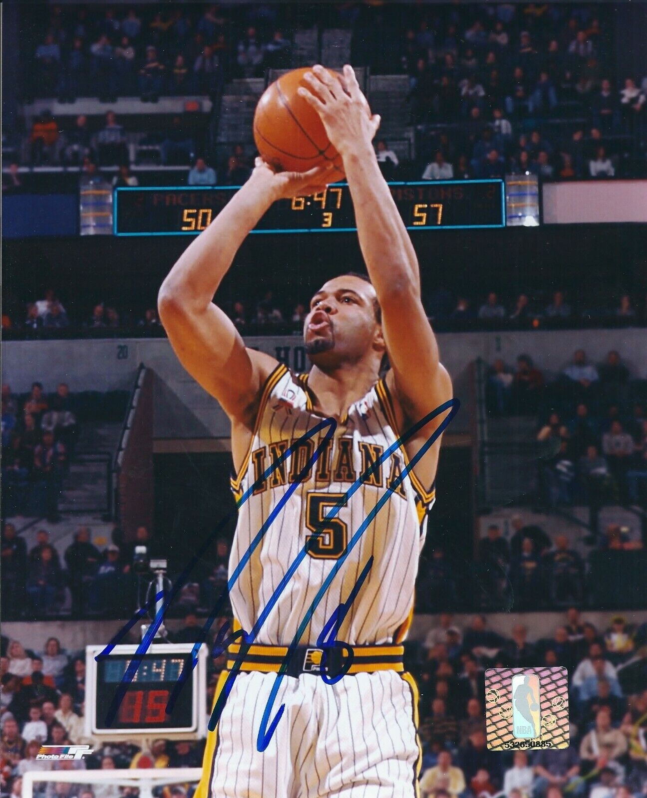 Signed 8x10 RON MERCER Indiana Pacers Autographed Photo Poster painting w/COA