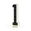 LED Illuminated Modern Address Sign Waterproof Personalized Solar Powered Address Number Dusk To Dawn Adhesive Or Screw Mount for Outside House Light Up Courtyard Hotel Bar