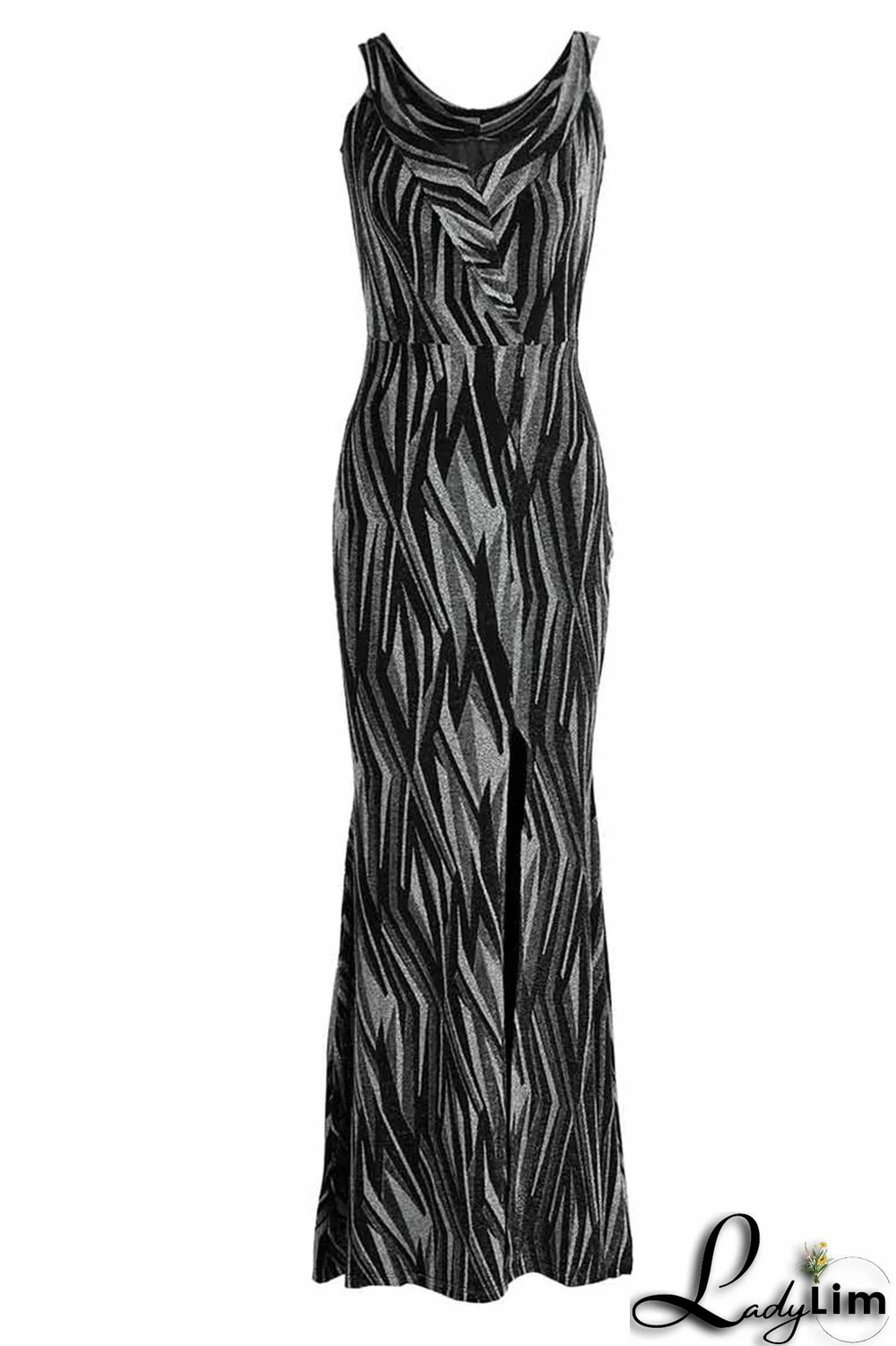 Gold Sexy Patchwork Off the Shoulder Off The Shoulder Dresses