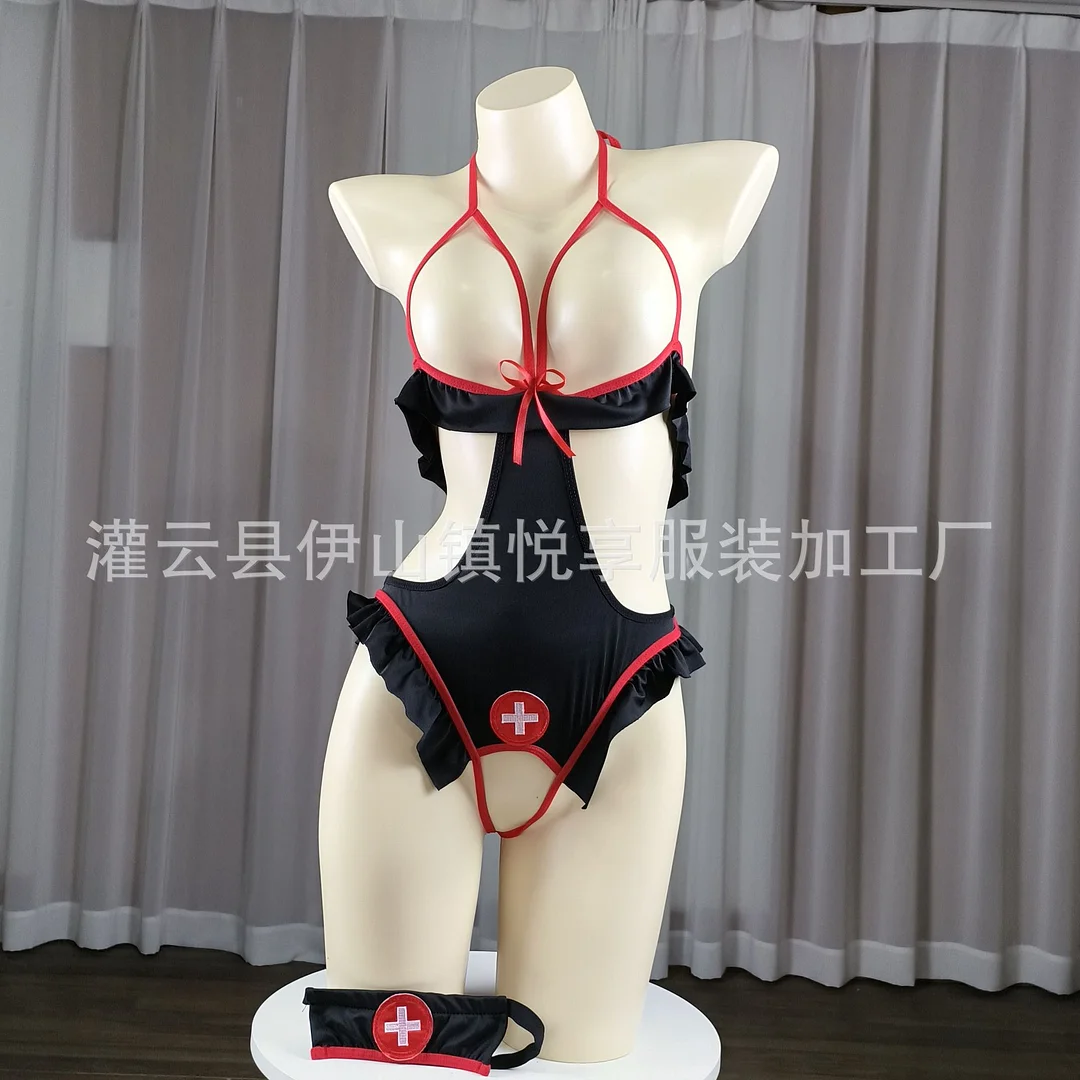 Brownm Sex Lingerie Uniform Seduction Nurse Role-Playing Clothing Nightclub Nurse Bodyclothing