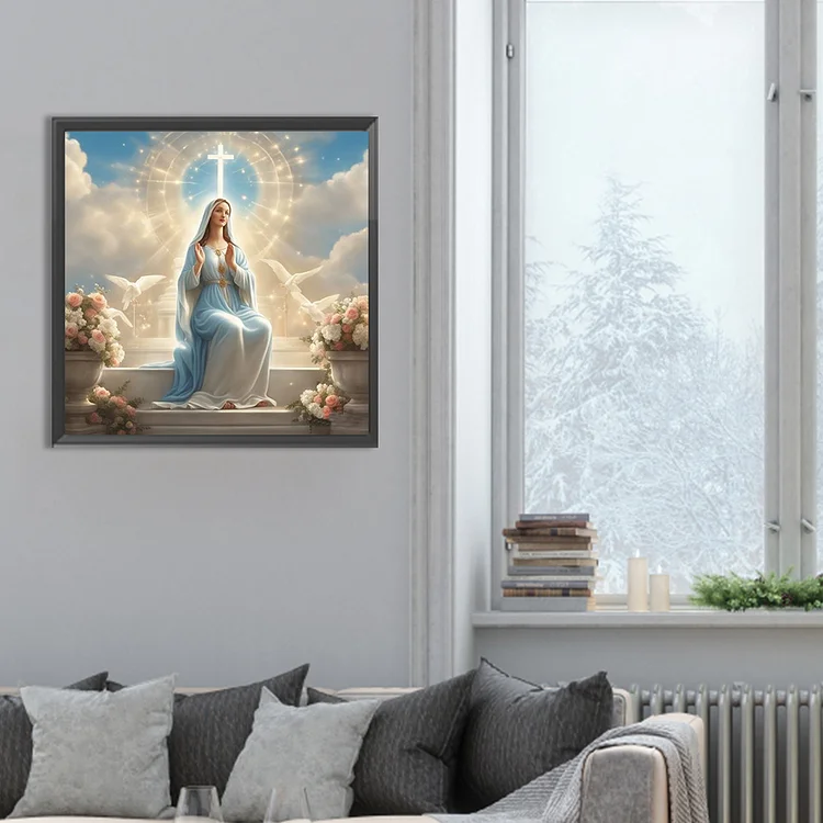 DIY 5D Diamond Painting Kits for Adults Full Drill Diamond Painting Jesus  Religion Virgin Mary Christianity Religious for People Gift for Home Wall