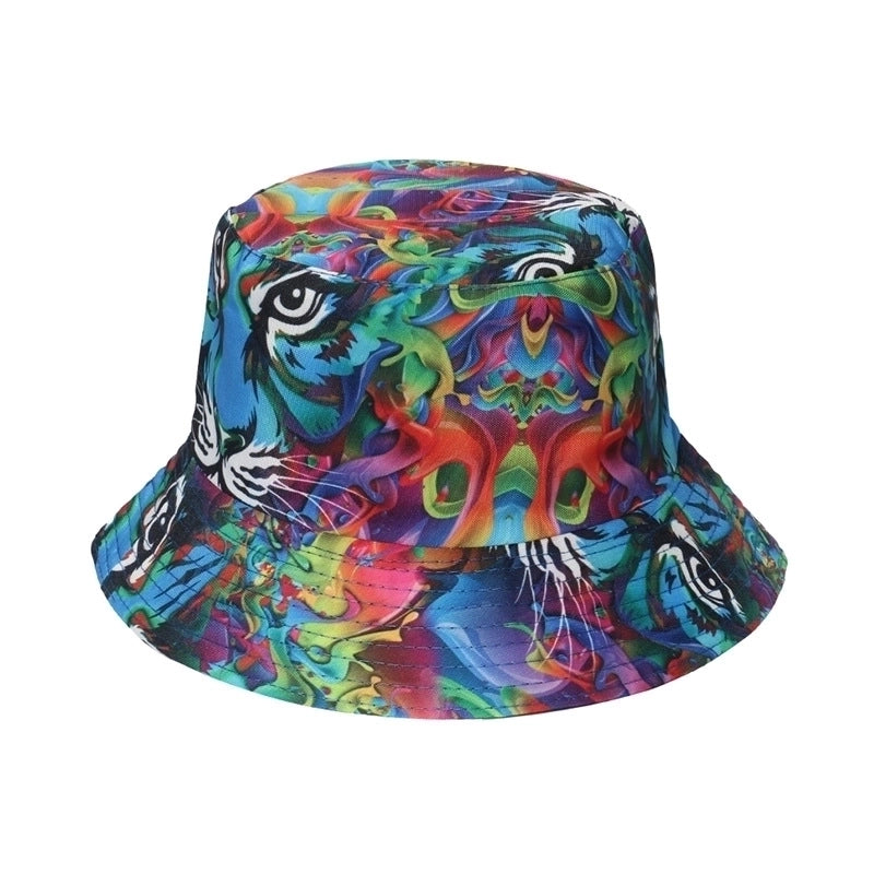 Unisex Minimalist Skull Sewing Flat Eaves Bucket Hat