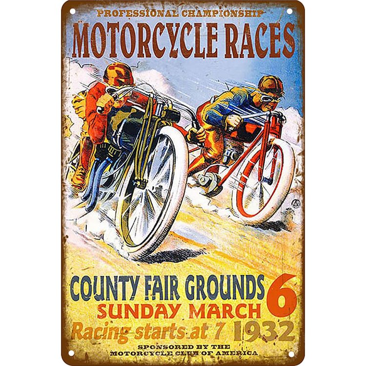 Motorcycle Race - Vintage Tin Signs/Wooden Signs - 20*30cm/30*40cm
