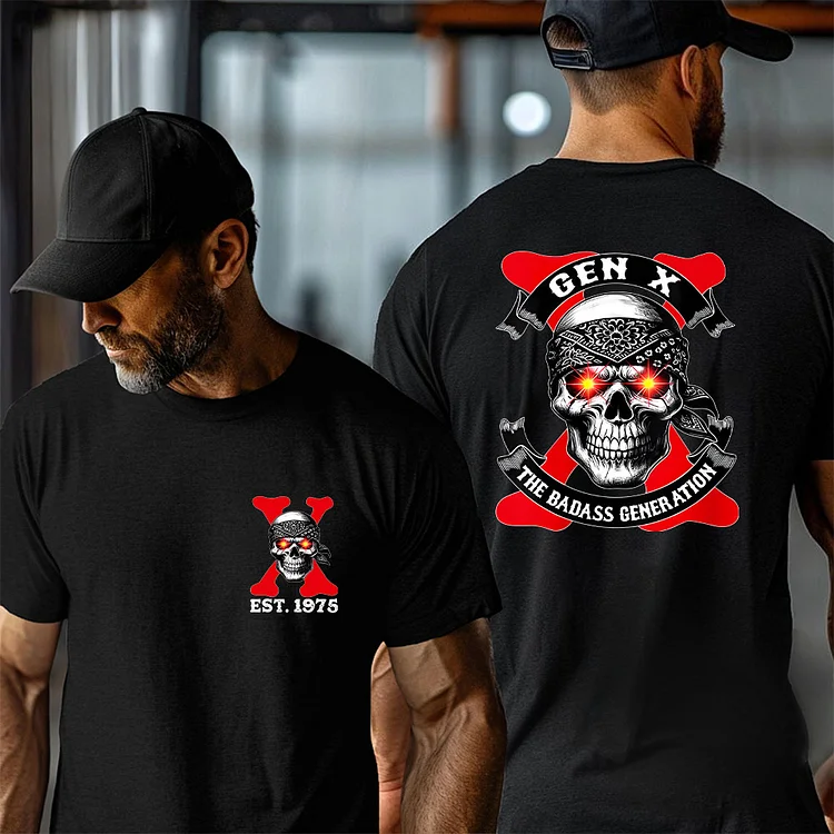 Gen X The Badass Generation T-shirt, 2 Side T-shirt, Custom Year Of Birth Sweatshirt, Unisex Hoodie