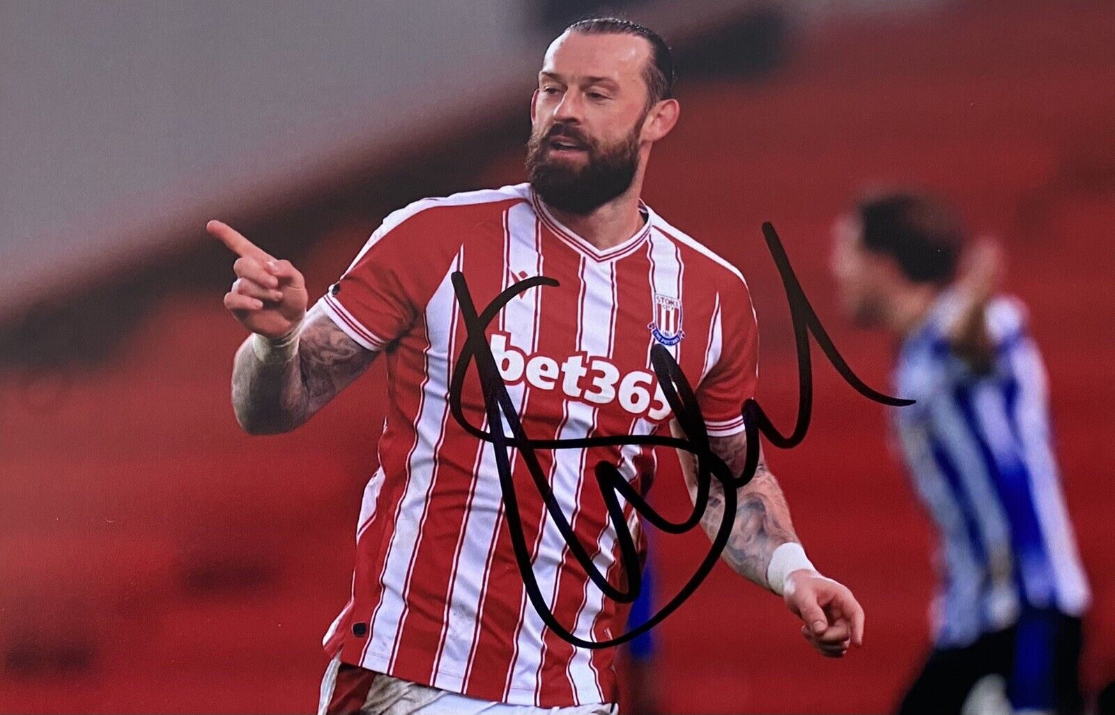 Steven Fletcher Genuine Hand Signed Stoke City 6X4 Photo Poster painting