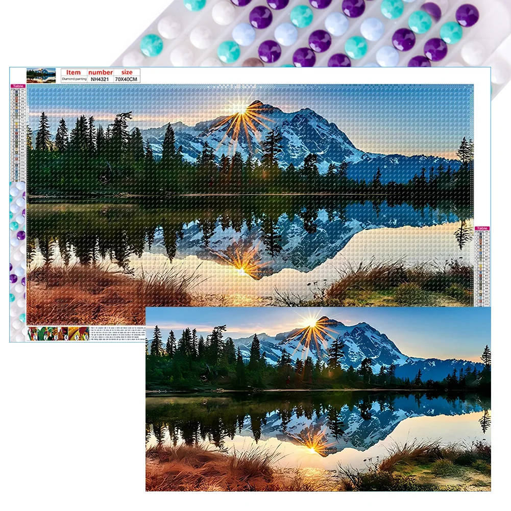 2pcs Diamond Painting - Full Round Drill - Landscape(Canvas|70*40cm)