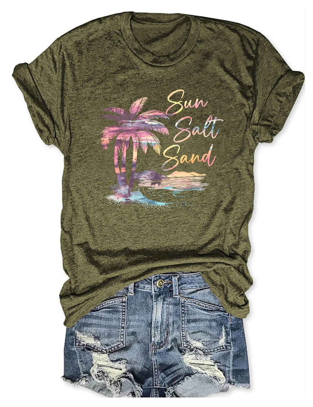 Retro Summer Sun Salt Sand T-shirt