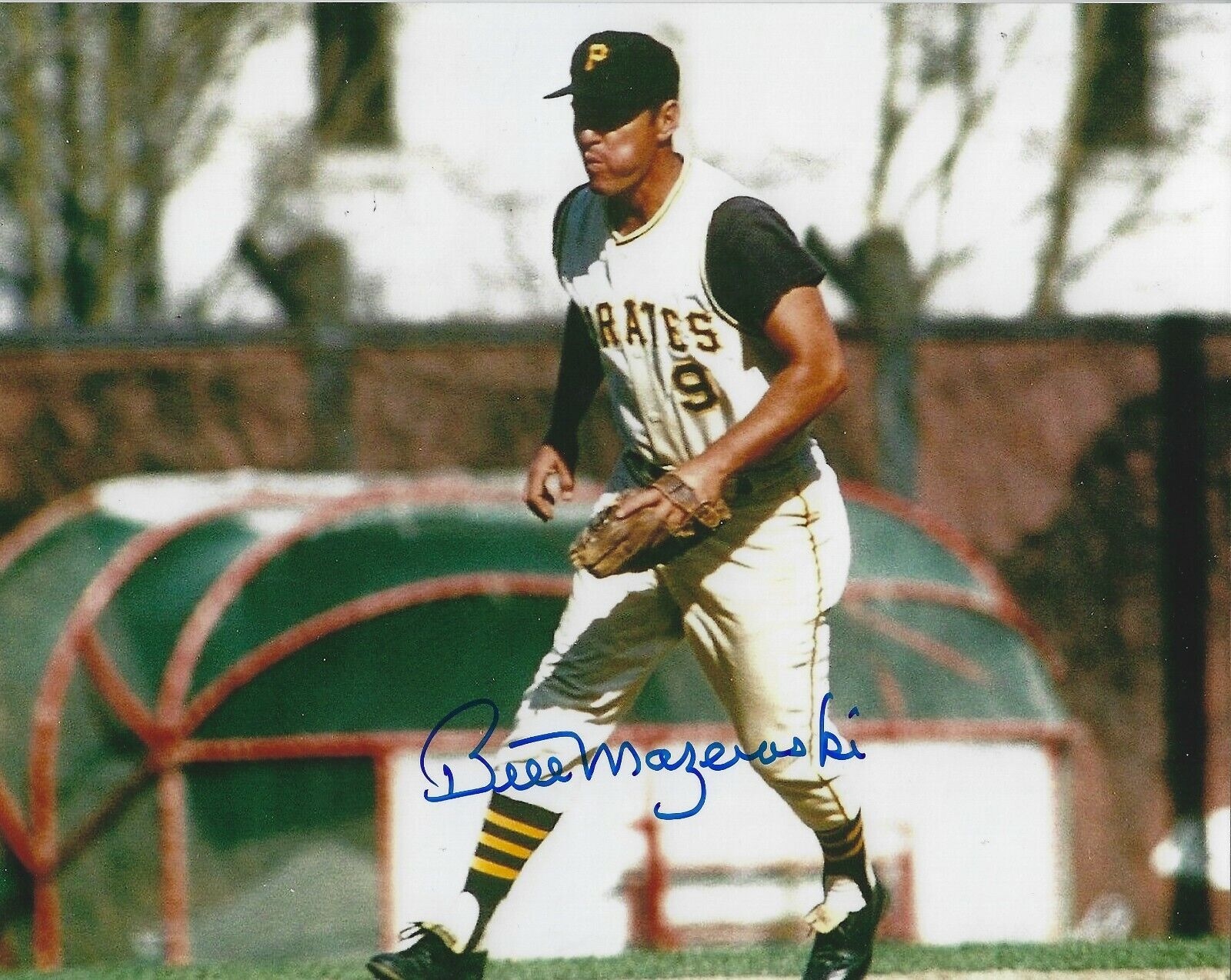 Signed BILL MAZEROSKI 8x10 Pittsburgh Pirates Autographed Photo Poster painting - COA