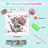 Diamond Painting-DIY Crystal Rhinestonet Flower Cat
