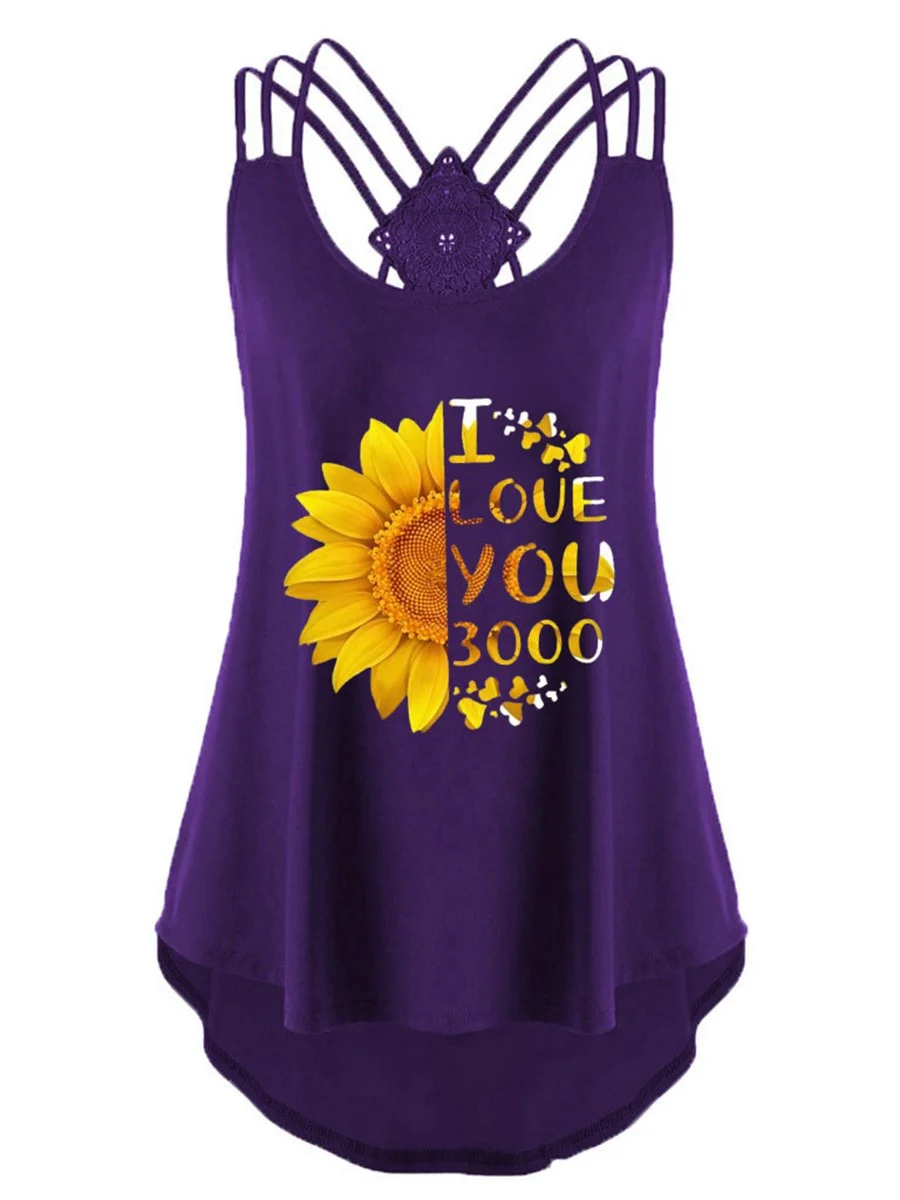 I Love You 3000  Sunflower Tank Top