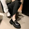 Gioiacombo&trade; 2022 Nuove scarpe in pelle da donna con suola spessa di moda tutto-fiammifero