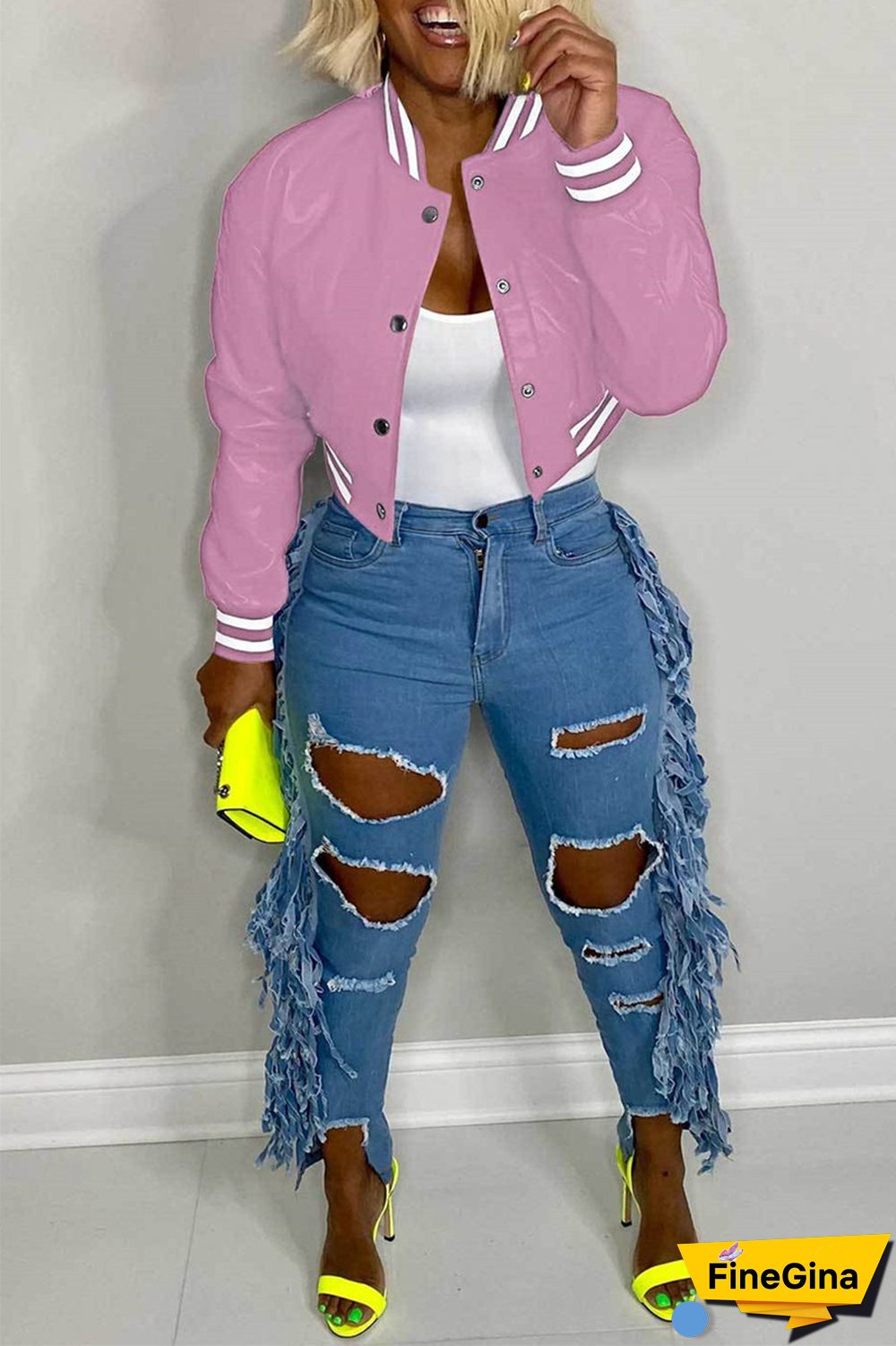 Black Casual Solid Patchwork Conventional Collar Outerwear