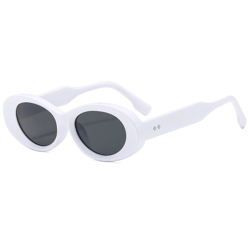 Basic Minimalist Geometric Ac Oval Frame Full Frame Women’s Sunglasses