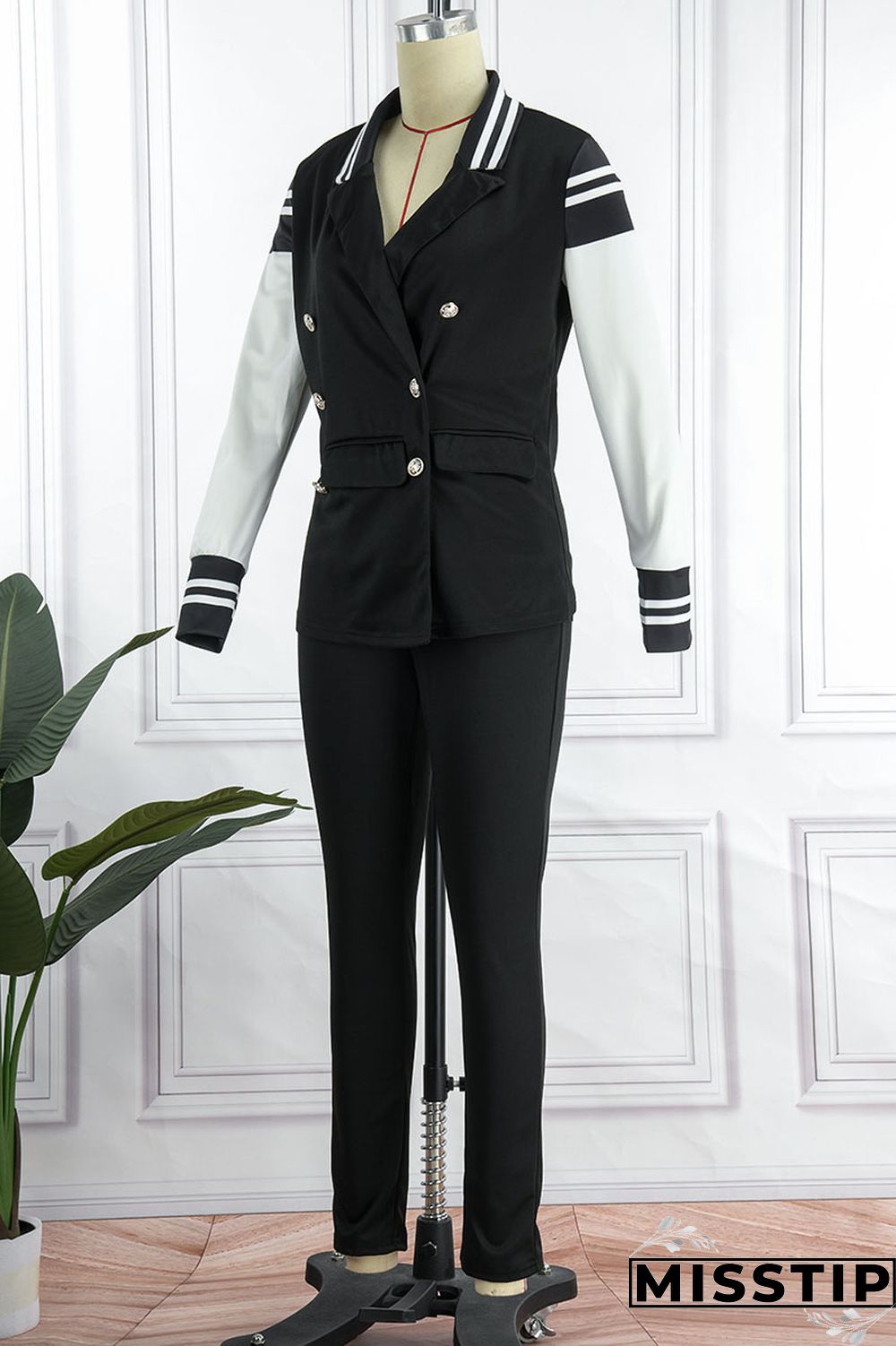 Khaki Casual Solid Patchwork Buttons Turn-back Collar Long Sleeve Two Pieces
