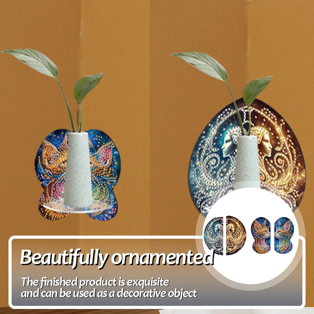 2pcs 2D Flat DIY Diamond Art Pendant DIY Home Decor Hanging Charm (Goddess)