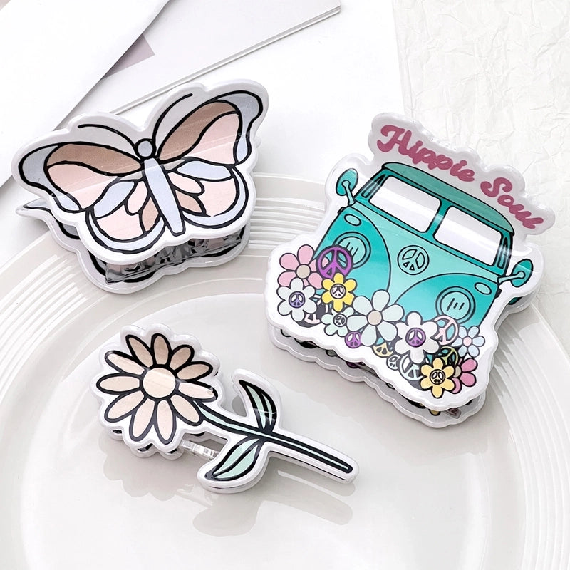 Minimalist Artistic Women’s Rainbow Car Flower Arylic Hair Claws