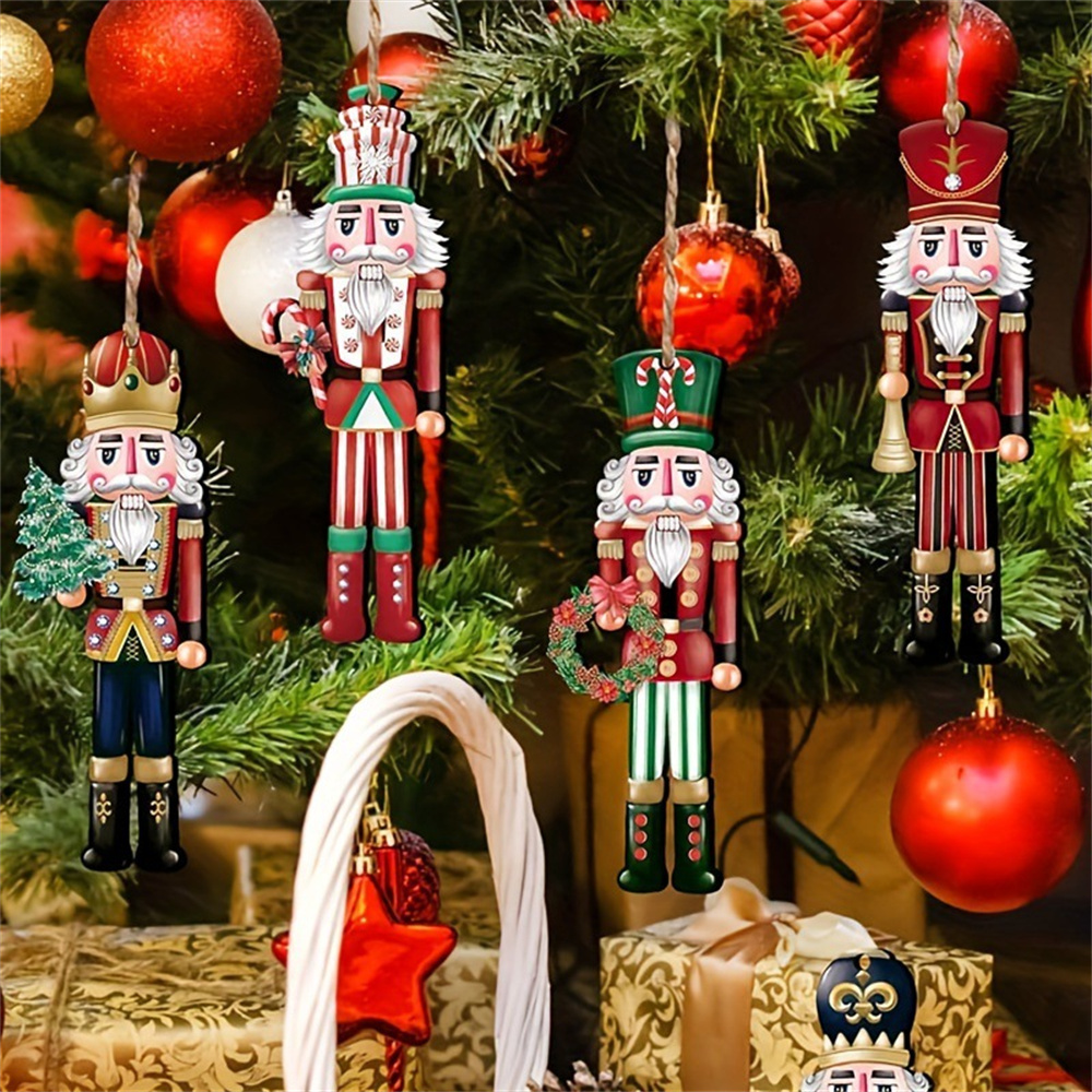 Tegooe Set of 12 Hand-Painted Wooden Nutcracker Soldier Ornaments