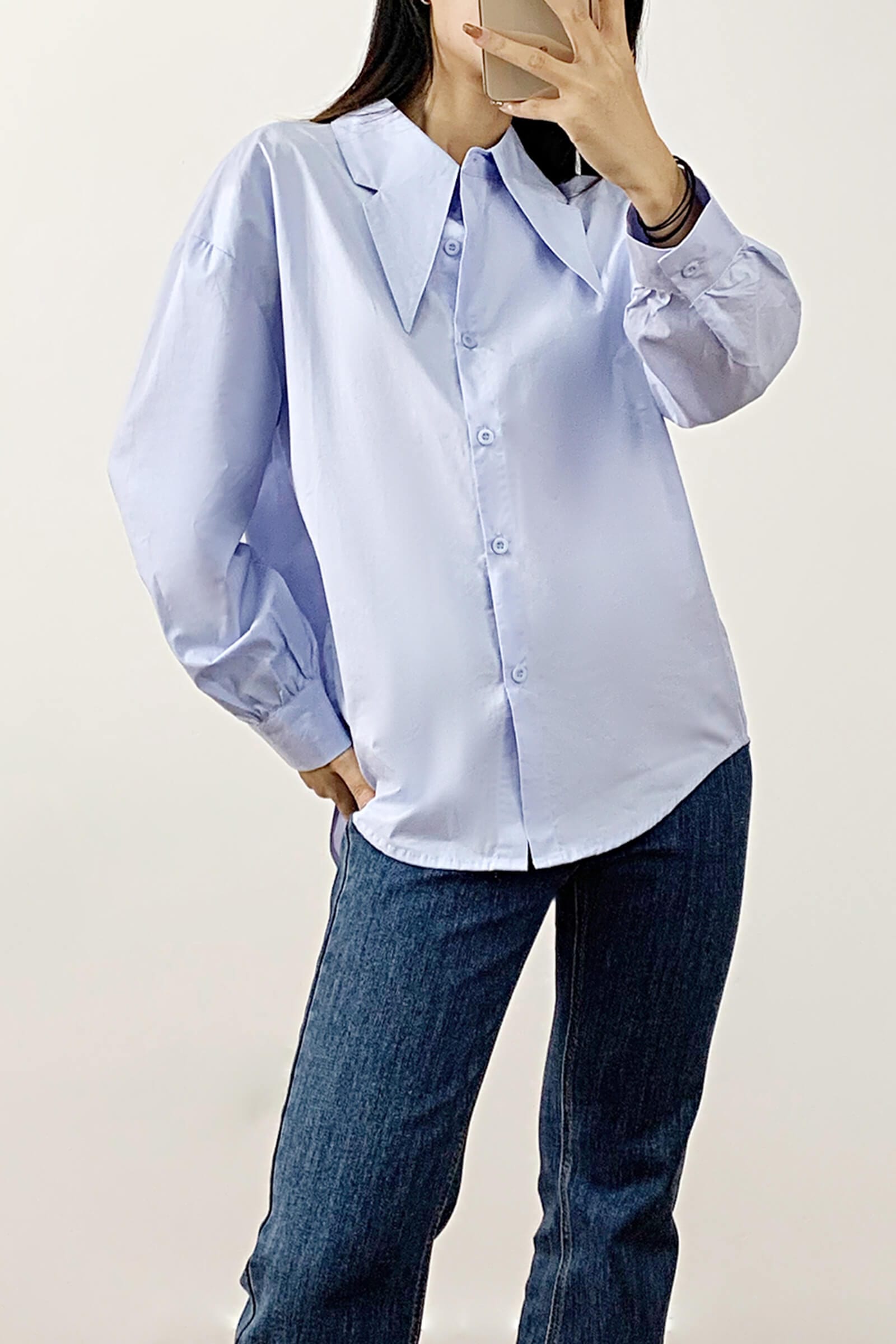 light blue button up shirt womens