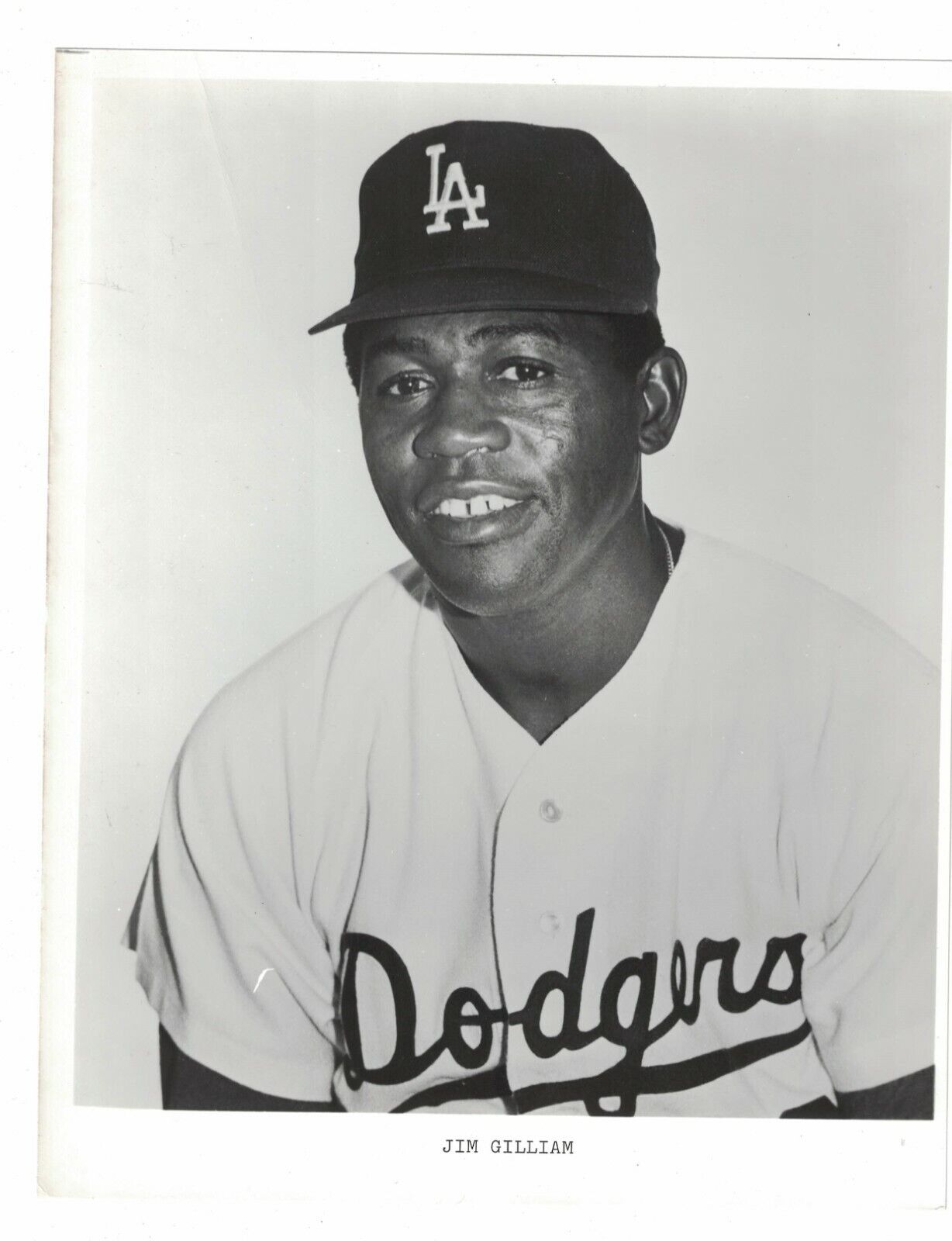 1960's Jim Gilliam Los Angeles Dodgers 8x10 Team Issue Photo Poster painting AO131