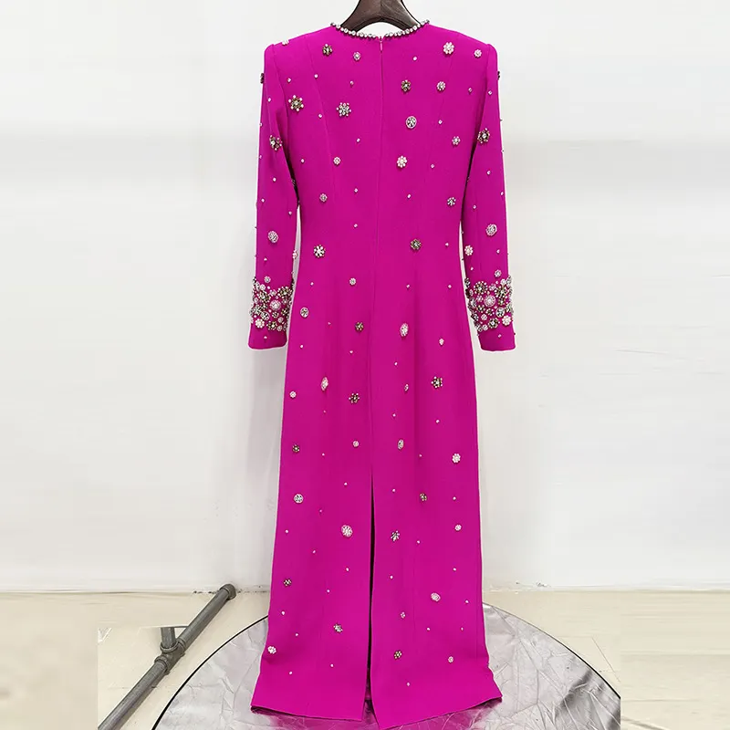 Nigikala Nigikala New Star Fashion Heavy Industry Nails Studded Long Dress Dress Dress Dress