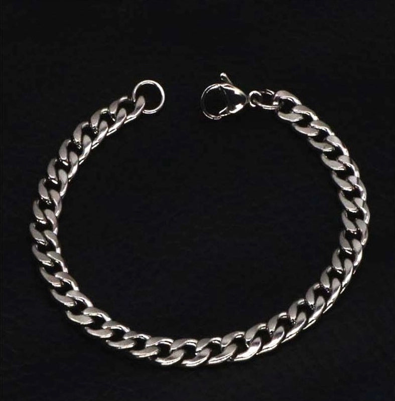 Hip-hop Solid Color Stainless Steel Plating Bracelets 1 Piece