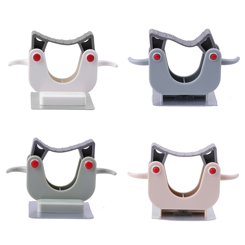 

Wall Mounted Mop Broom Holder Bathroom Kitchen Rack Hanger Storage, White, 501 Original