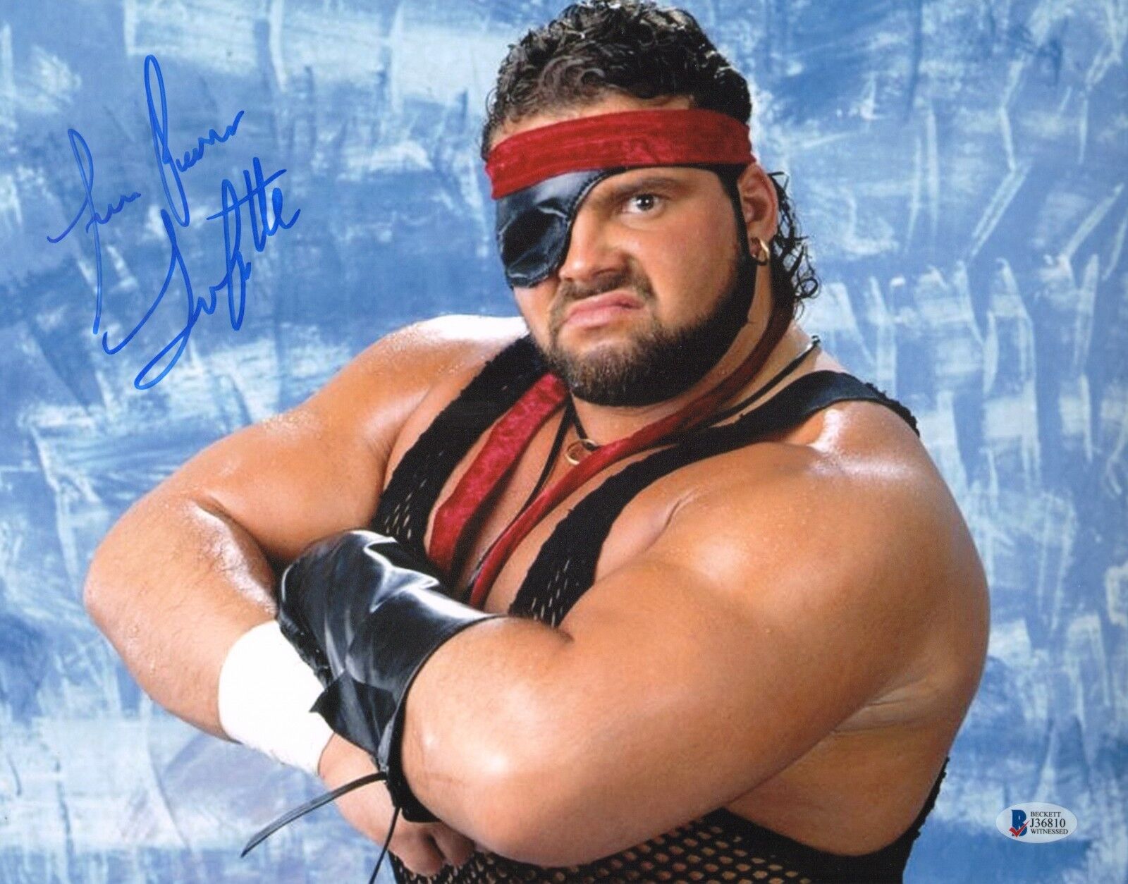 Jean Pierre Lafitte Signed 11x14 Photo Poster painting BAS COA WWE Quebecers PCO Carl Ouellet