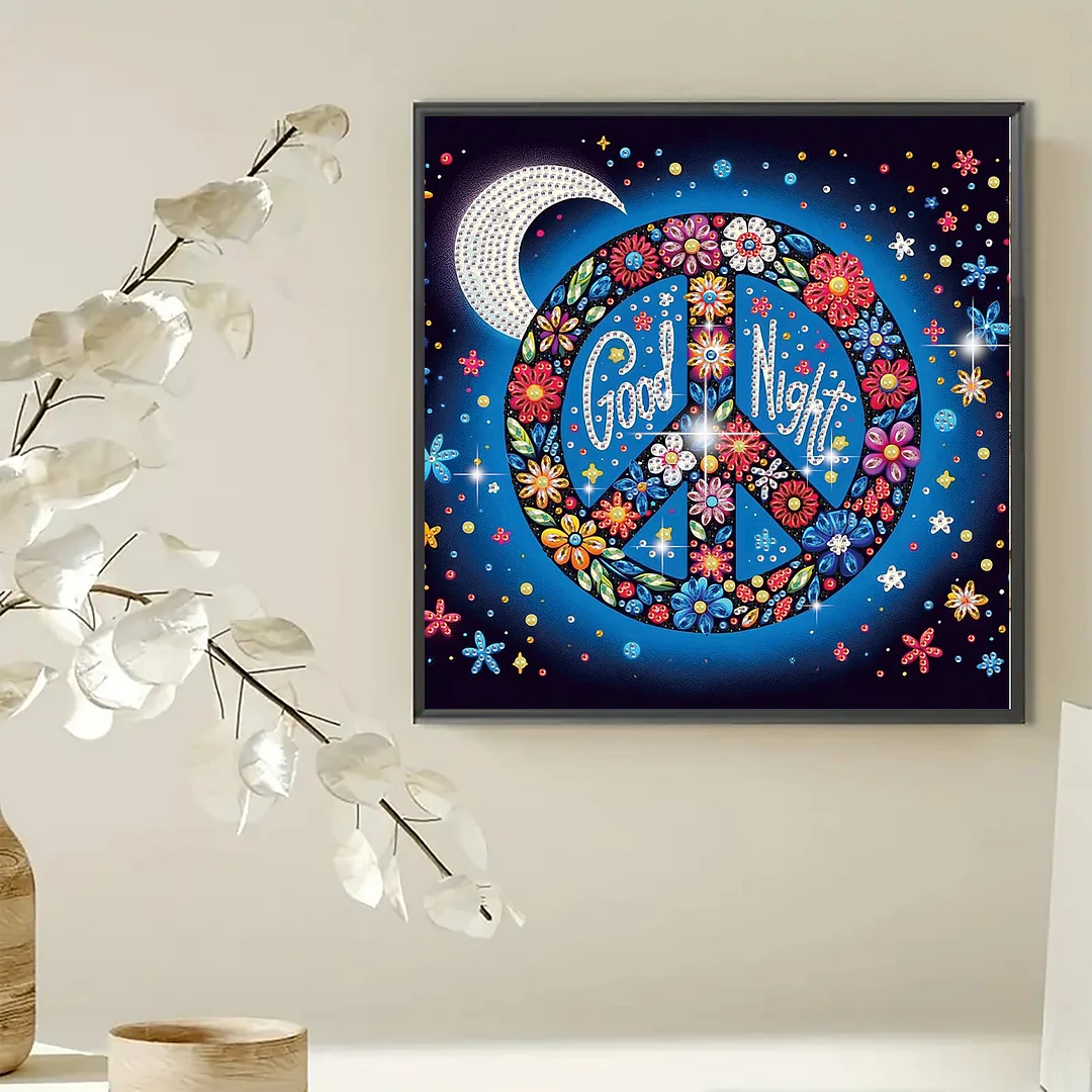 Diamond Painting - Partial Special Shaped Drill - Good Night Peace(Canvas|30x30cm)