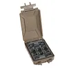 Modular Battery Storage Box Organizer for CR2032 AAA 18650 18350 CR123A (Khaki)