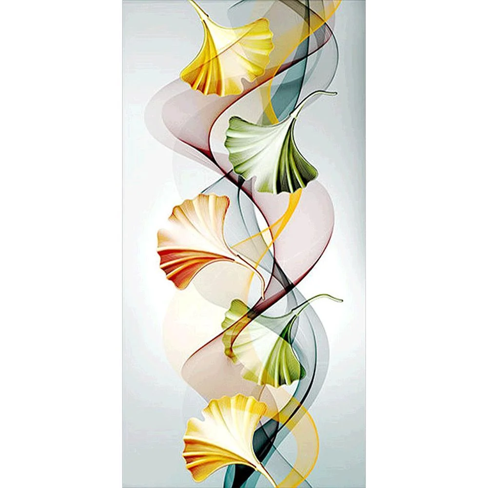 Big Size Round Diamond Painting - Ginkgo Leaf (45*85cm)