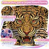 Ornate Golden Tiger Face Special Shaped 5D DIY Partial Drill Diamond Painting Kits for Adults Beginners Home Decor Diamonds Dots Gem Art Kits 11.81 X11.81inch