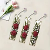 3Pcs rote Rosen - 5d DIY Handwerk Lesezeichen