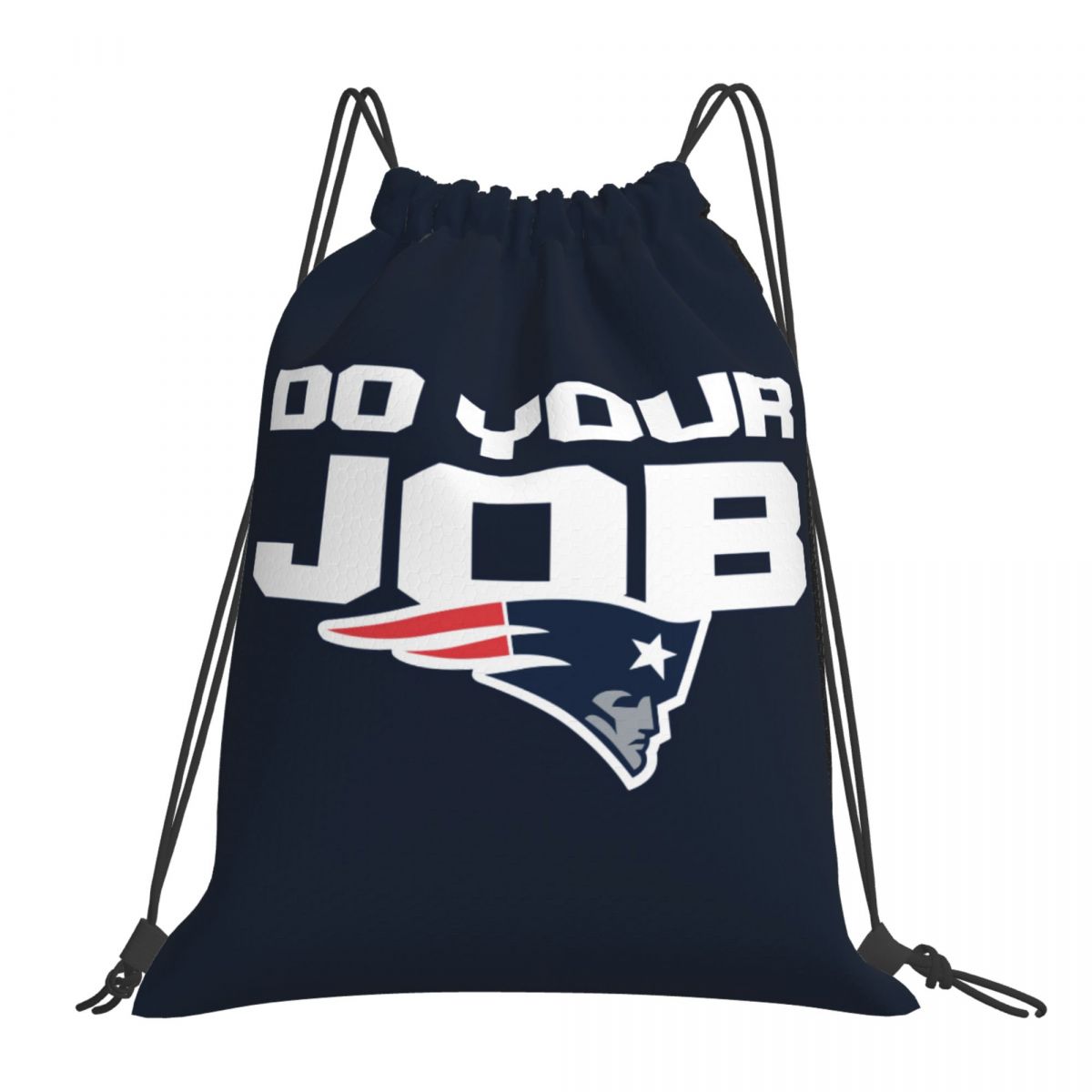 New England Patriots Do Your Job Waterproof Adjustable Lightweight Gym Drawstring Bag