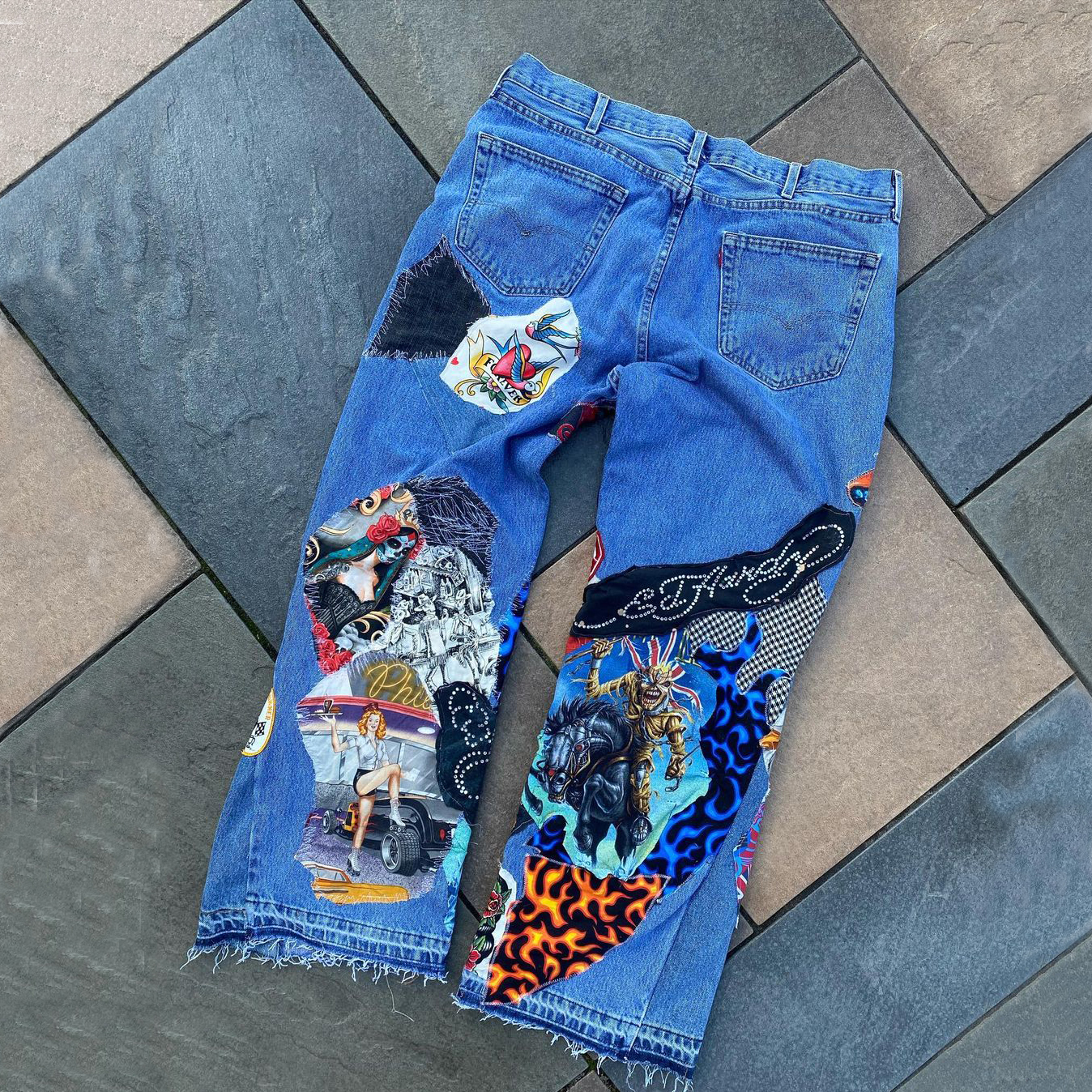 Ghost Train Casual Street Panel Jeans