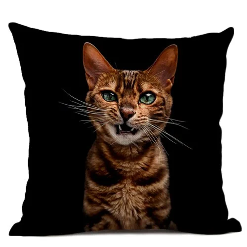 Linen Pillow Case - Cat