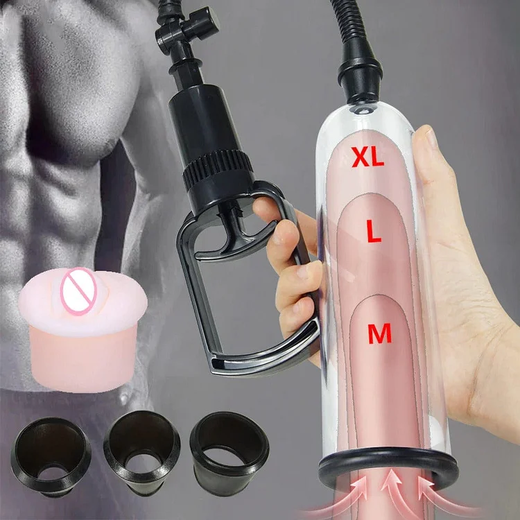 Pornhint New Male Masturbation Penis Extender Trainer Acrylic Penis Pump Vacuum Pump Manual Penis Enlarger Adult Sex Toy For Men Sex Shop