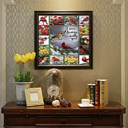 Cardinal Bird Framed View 50*50cm(canvas) full round drill diamond