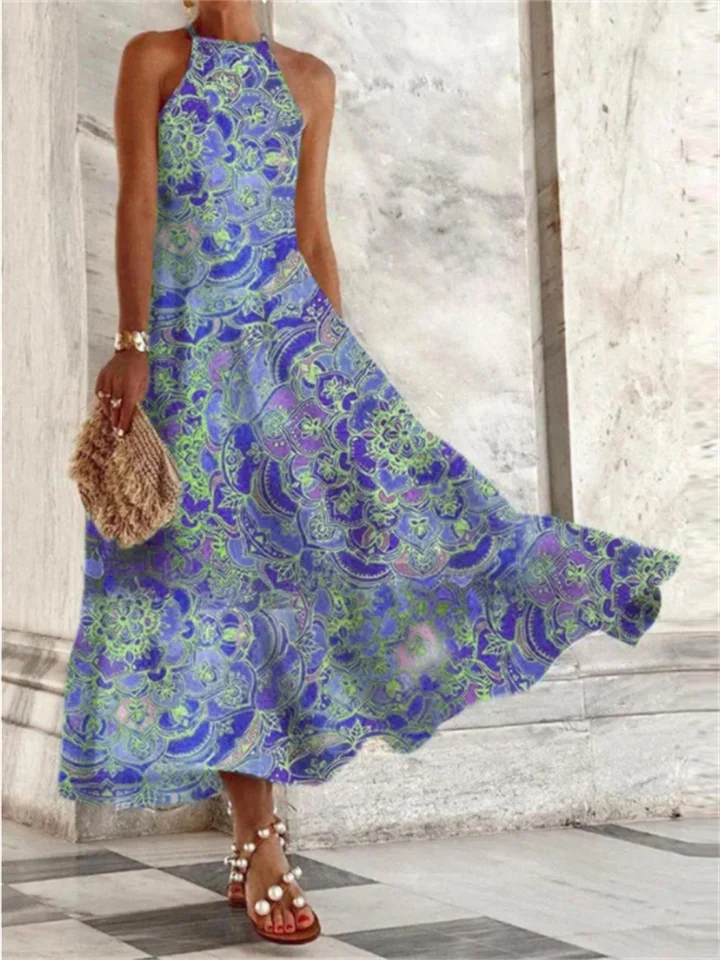 New Sleeveless Women's Dresses Celadon Matching Color Long Comfortable Dresses