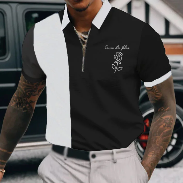 BrosWear Rose Polo Short Sleeve Outdoor Shirt & Top